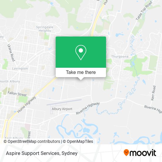 Aspire Support Services map