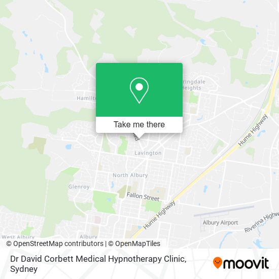 Mapa Dr David Corbett Medical Hypnotherapy Clinic