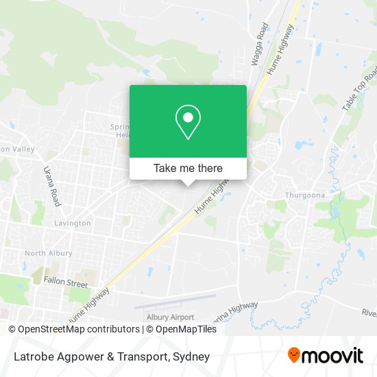 Mapa Latrobe Agpower & Transport