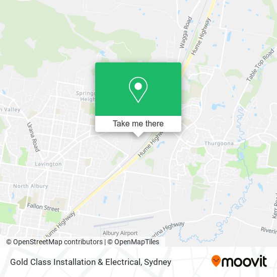 Gold Class Installation & Electrical map