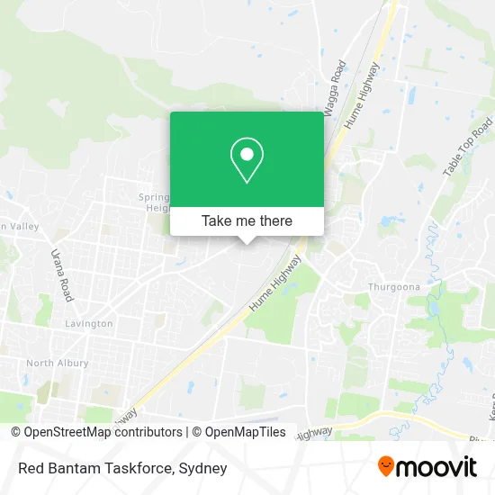 Red Bantam Taskforce map