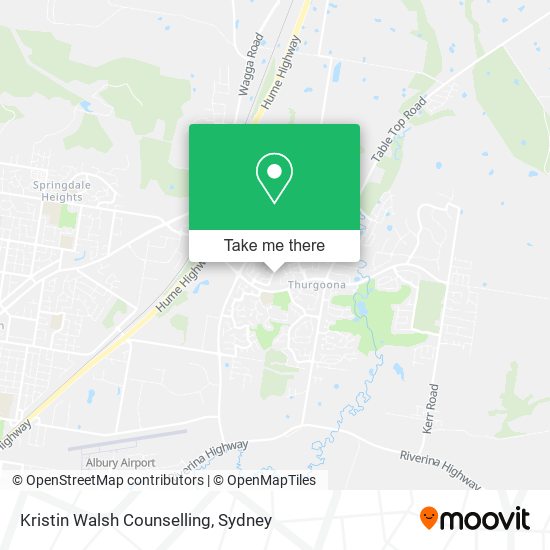 Kristin Walsh Counselling map