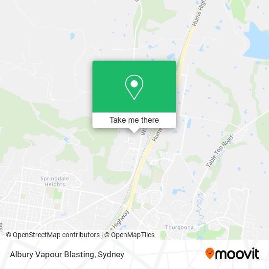 Albury Vapour Blasting map