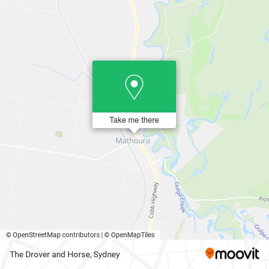 The Drover and Horse map