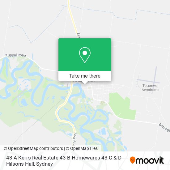 43 A Kerrs Real Estate 43 B Homewares 43 C & D Hilsons Hall map