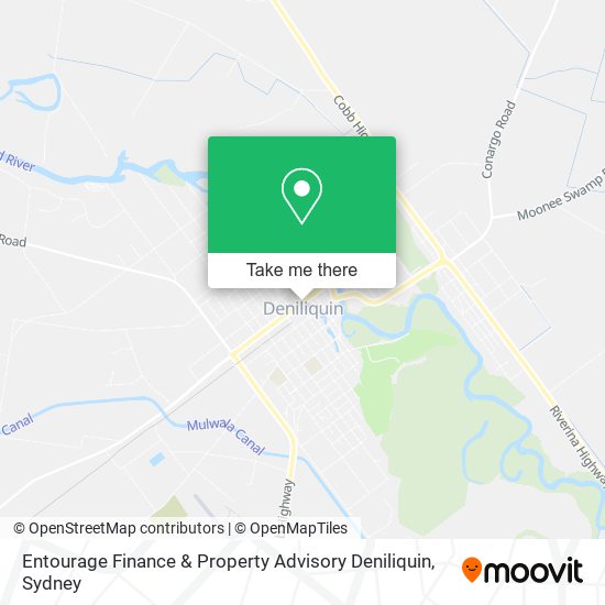 Entourage Finance & Property Advisory Deniliquin map