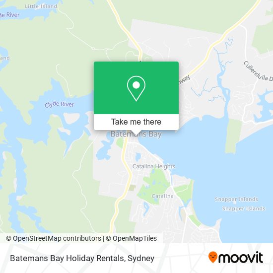 Batemans Bay Holiday Rentals map