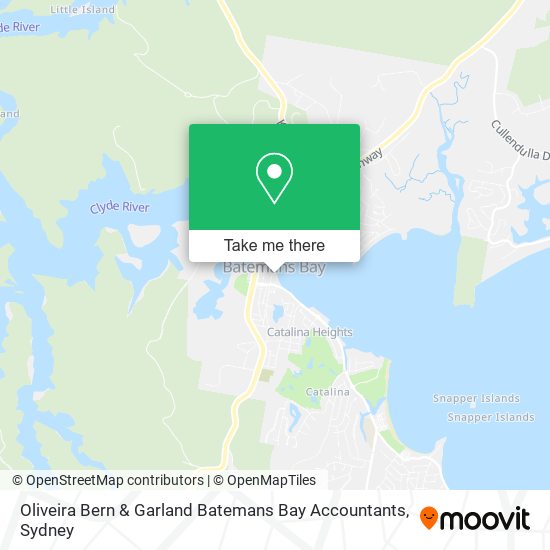 Mapa Oliveira Bern & Garland Batemans Bay Accountants