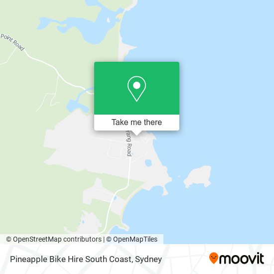 Pineapple Bike Hire South Coast map
