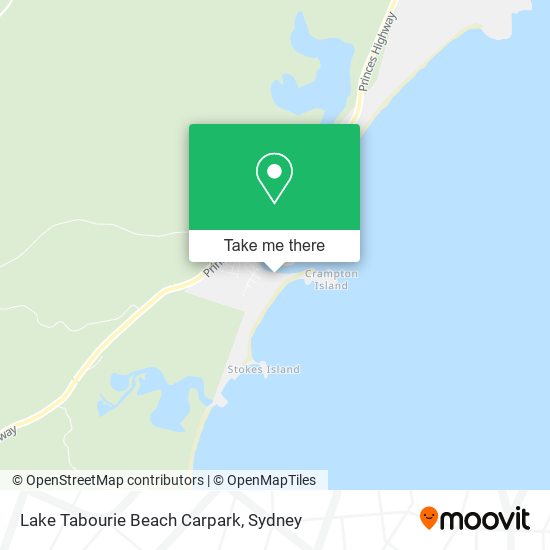 Lake Tabourie Beach Carpark map