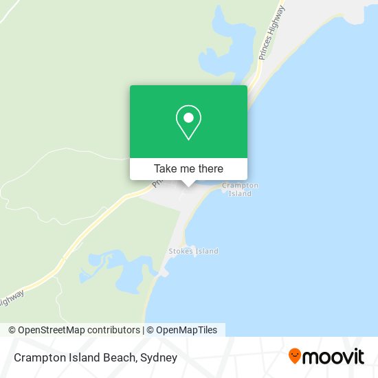 Crampton Island Beach map
