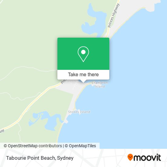 Tabourie Point Beach map