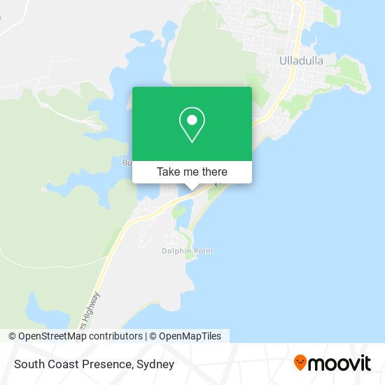 South Coast Presence map