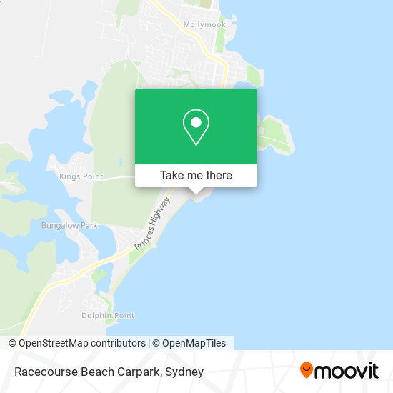 Racecourse Beach Carpark map