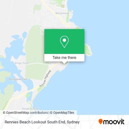 Rennies Beach Lookout South End map
