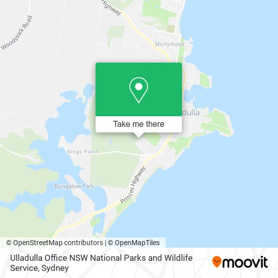 Ulladulla Office NSW National Parks and Wildlife Service map