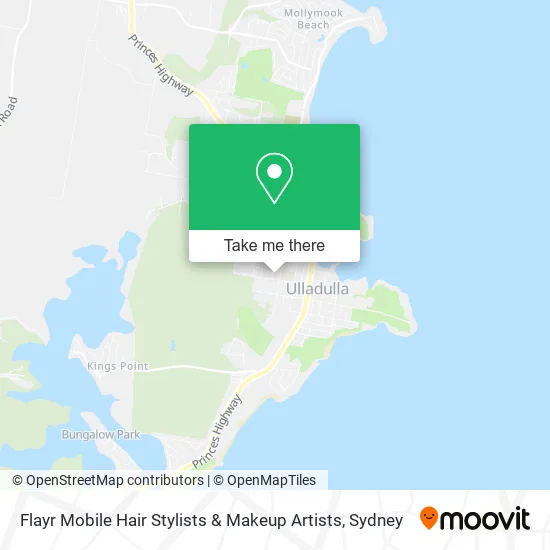 Flayr Mobile Hair Stylists & Makeup Artists map