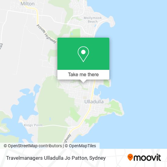 Travelmanagers Ulladulla Jo Patton map