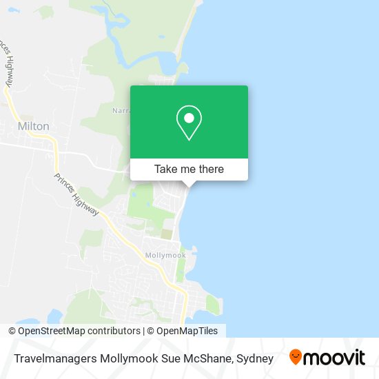 Travelmanagers Mollymook Sue McShane map