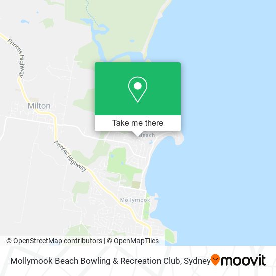 Mapa Mollymook Beach Bowling & Recreation Club