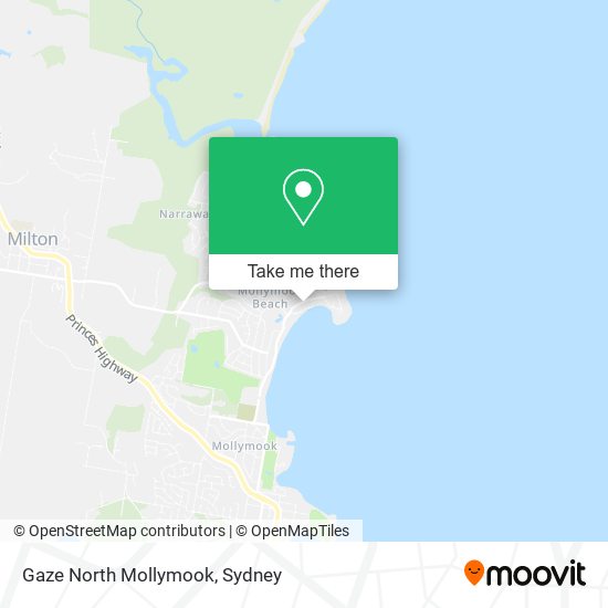 Gaze North Mollymook map