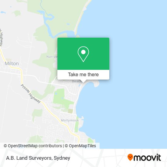 A.B. Land Surveyors map