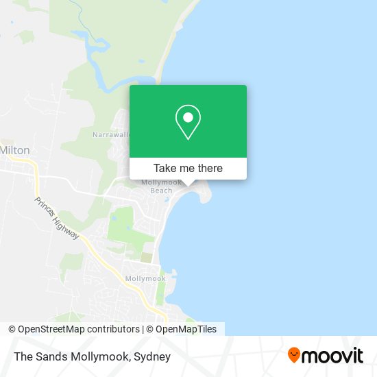 The Sands Mollymook map
