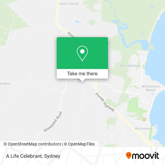 A Life Celebrant map
