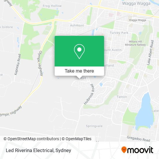 Led Riverina Electrical map