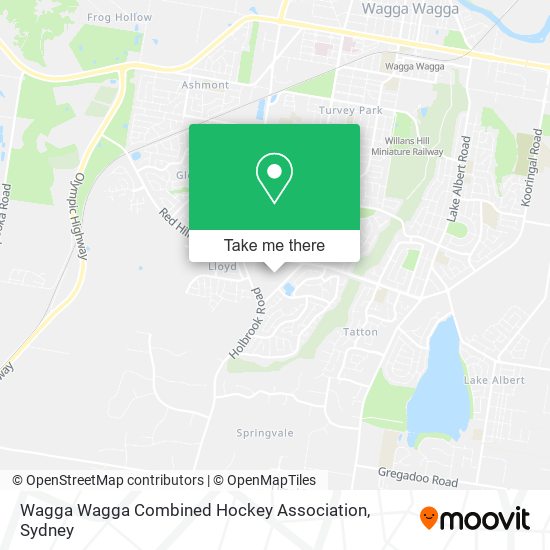 Mapa Wagga Wagga Combined Hockey Association