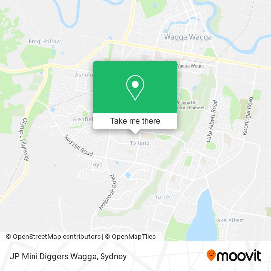 JP Mini Diggers Wagga map