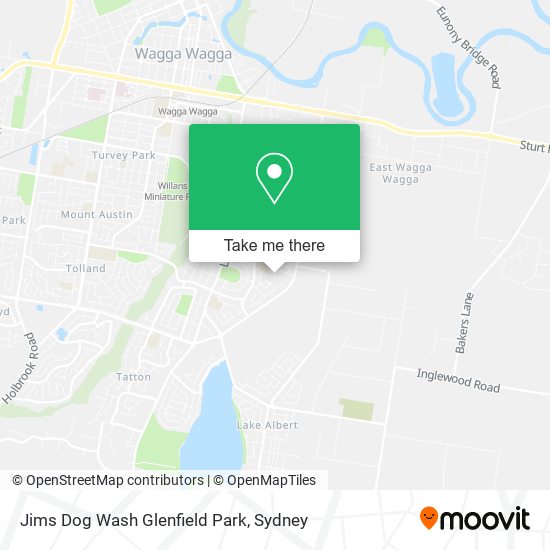 Jims Dog Wash Glenfield Park map