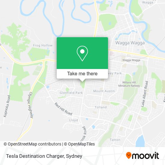 Tesla Destination Charger map