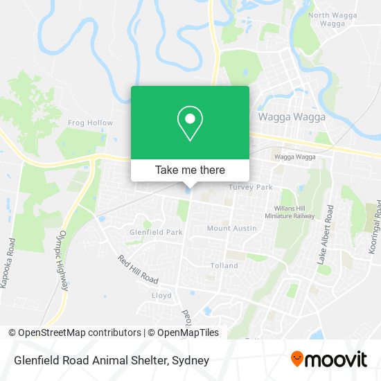 Mapa Glenfield Road Animal Shelter