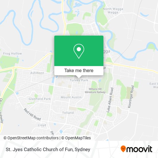 St. Jyes Catholic Church of Fun map