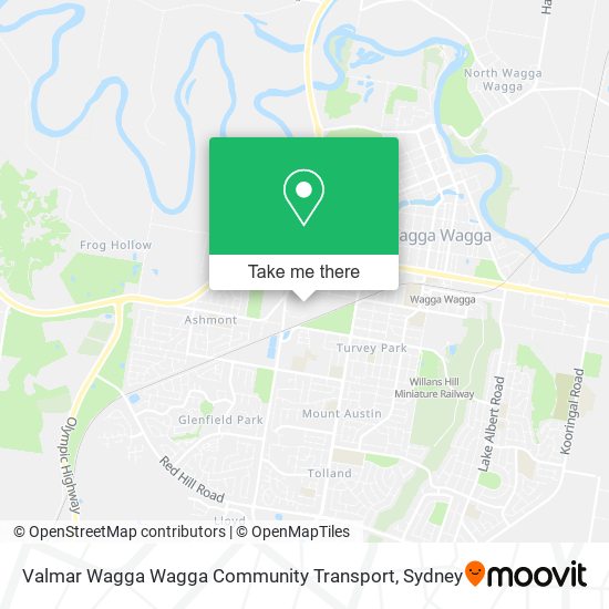 Valmar Wagga Wagga Community Transport map