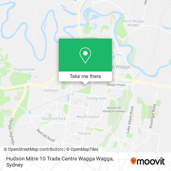 Hudson Mitre 10 Trade Centre Wagga Wagga map
