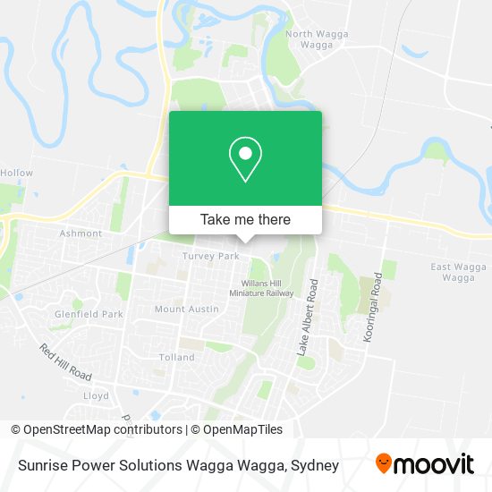 Mapa Sunrise Power Solutions Wagga Wagga