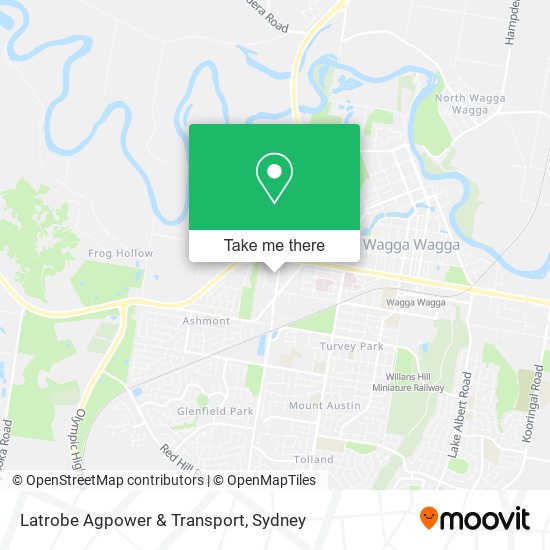 Mapa Latrobe Agpower & Transport