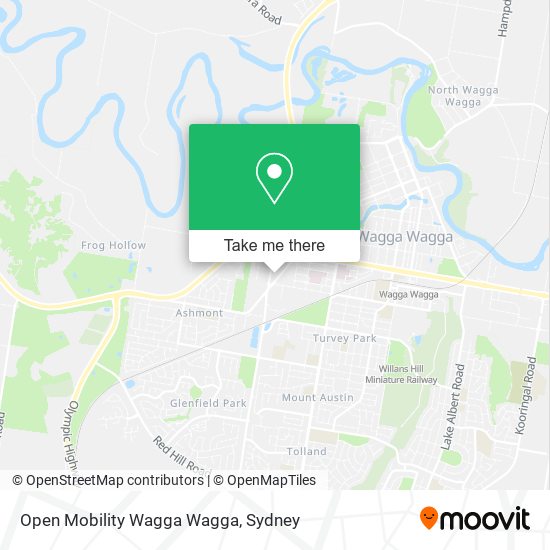 Open Mobility Wagga Wagga map