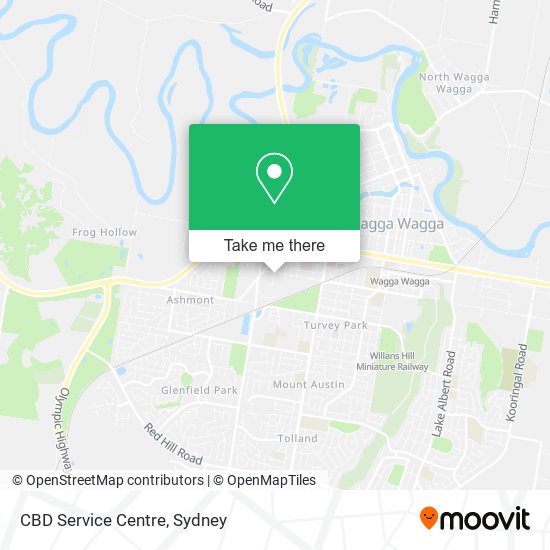 CBD Service Centre map