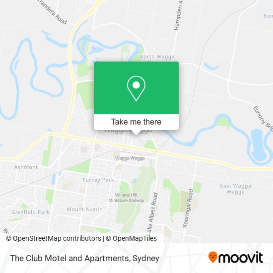 The Club Motel and Apartments map