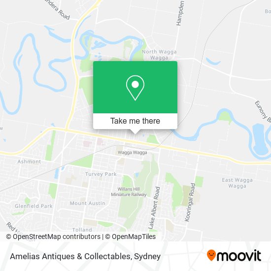 Amelias Antiques & Collectables map