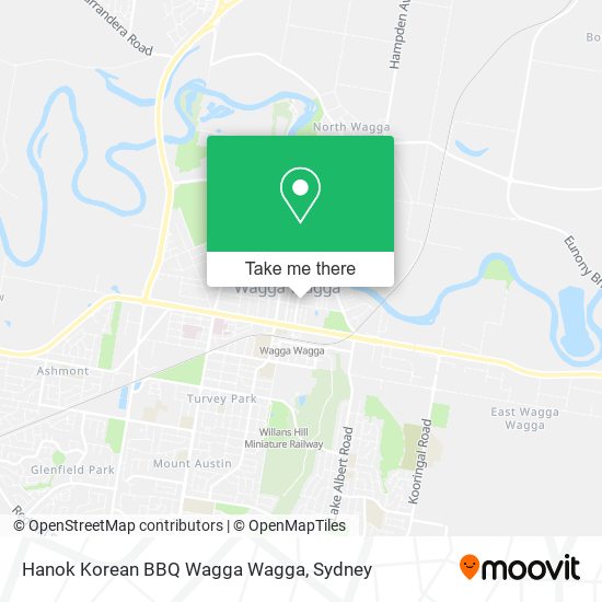 Hanok Korean BBQ Wagga Wagga map