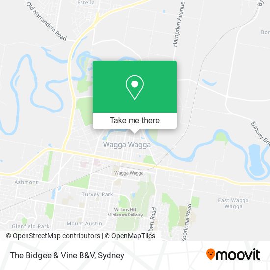 Mapa The Bidgee & Vine B&V