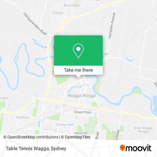 Mapa Table Tennis Wagga