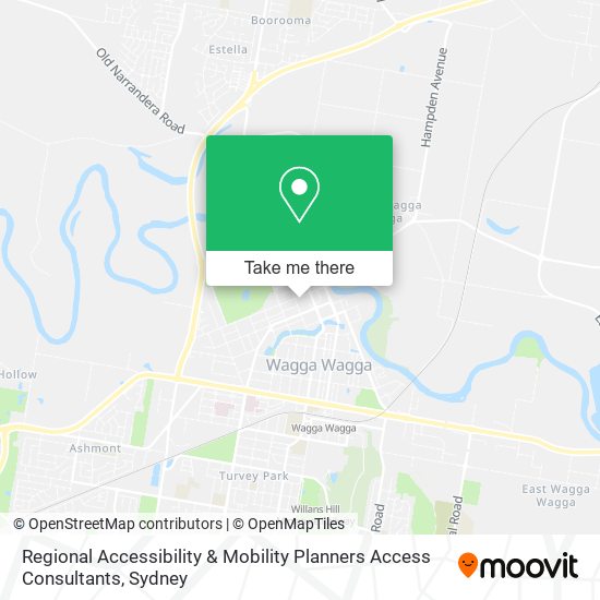 Regional Accessibility & Mobility Planners Access Consultants map