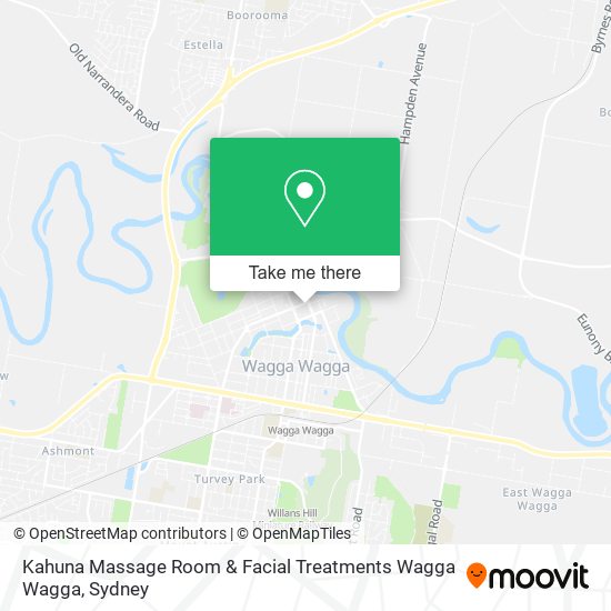 Kahuna Massage Room & Facial Treatments Wagga Wagga map