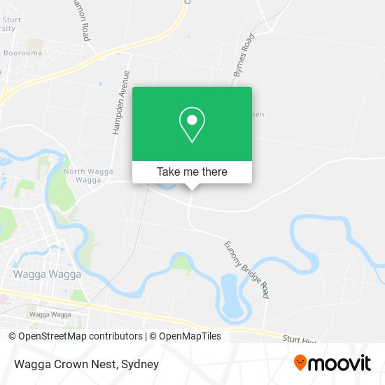 Wagga Crown Nest map