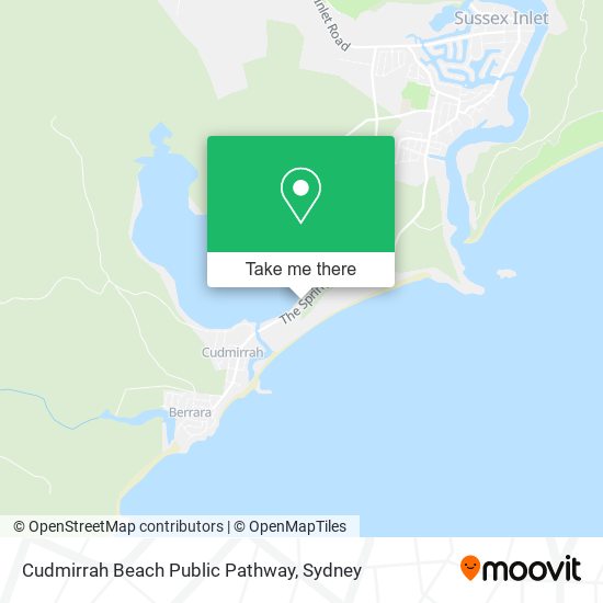 Cudmirrah Beach Public Pathway map